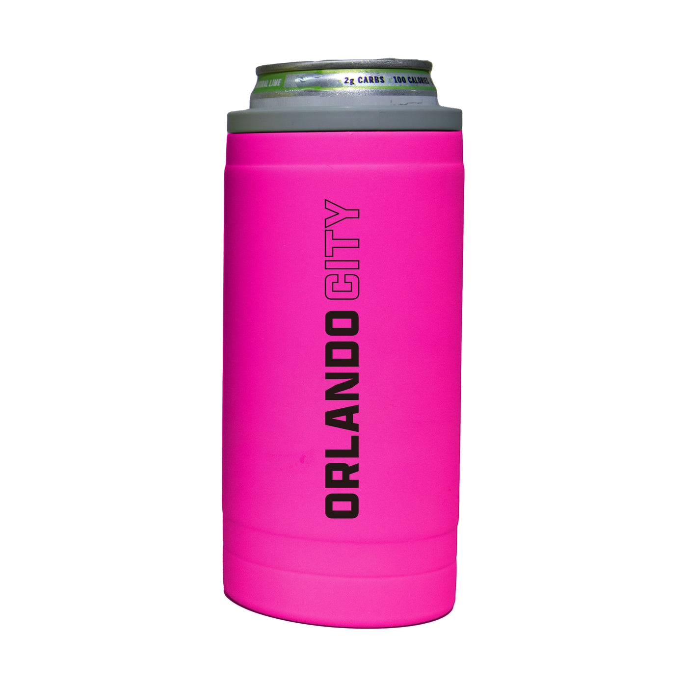 Orlando City 12oz Electric Stacked Soft Touch Slim Coolie