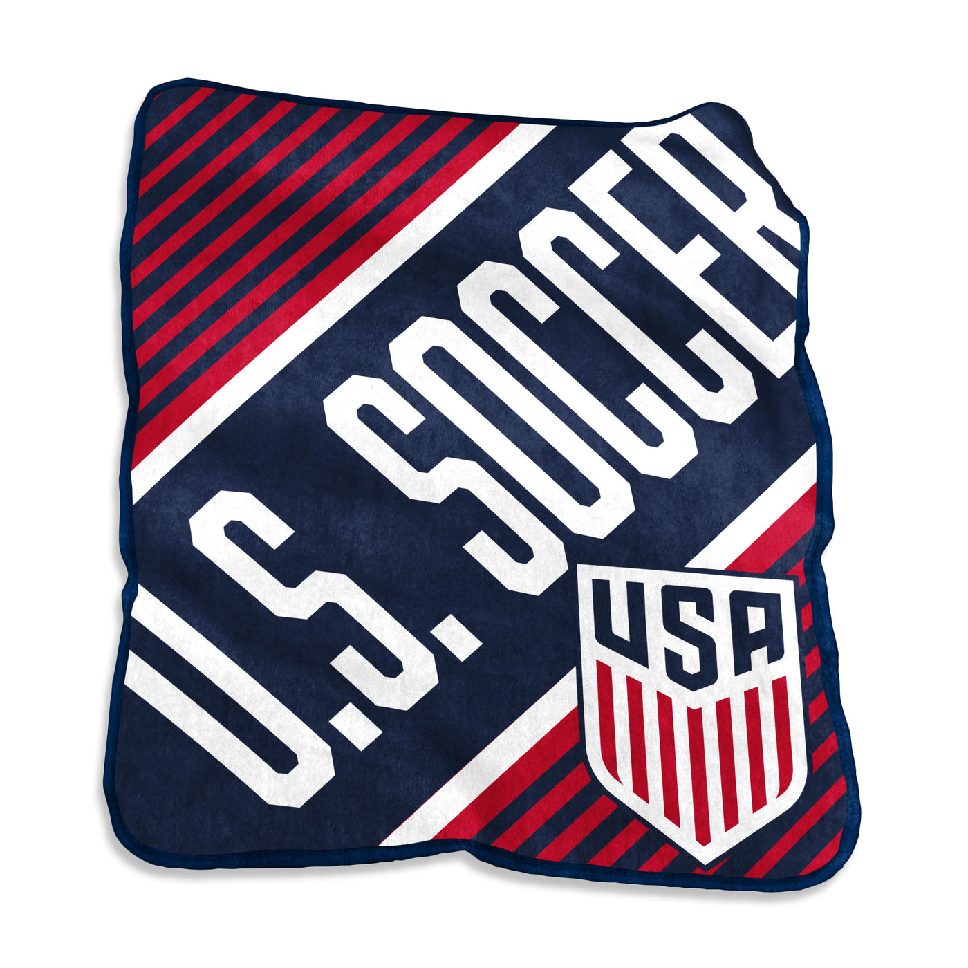 US Mens Soccer Distressed Raschel Throw