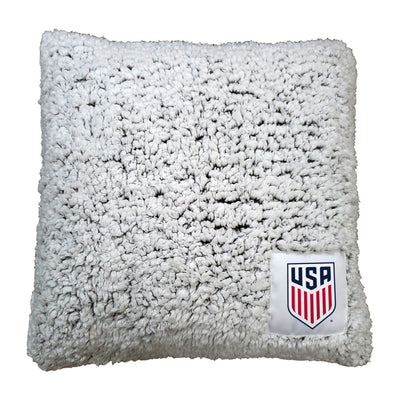 US Mens Soccer Frosty Throw Pillow - Logo Brands