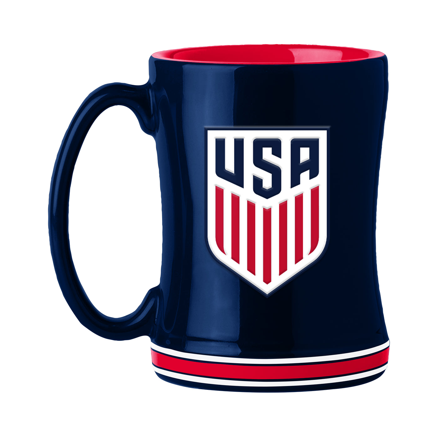 US Mens Soccer 14oz Sculpted Relief Mug - Logo Brands