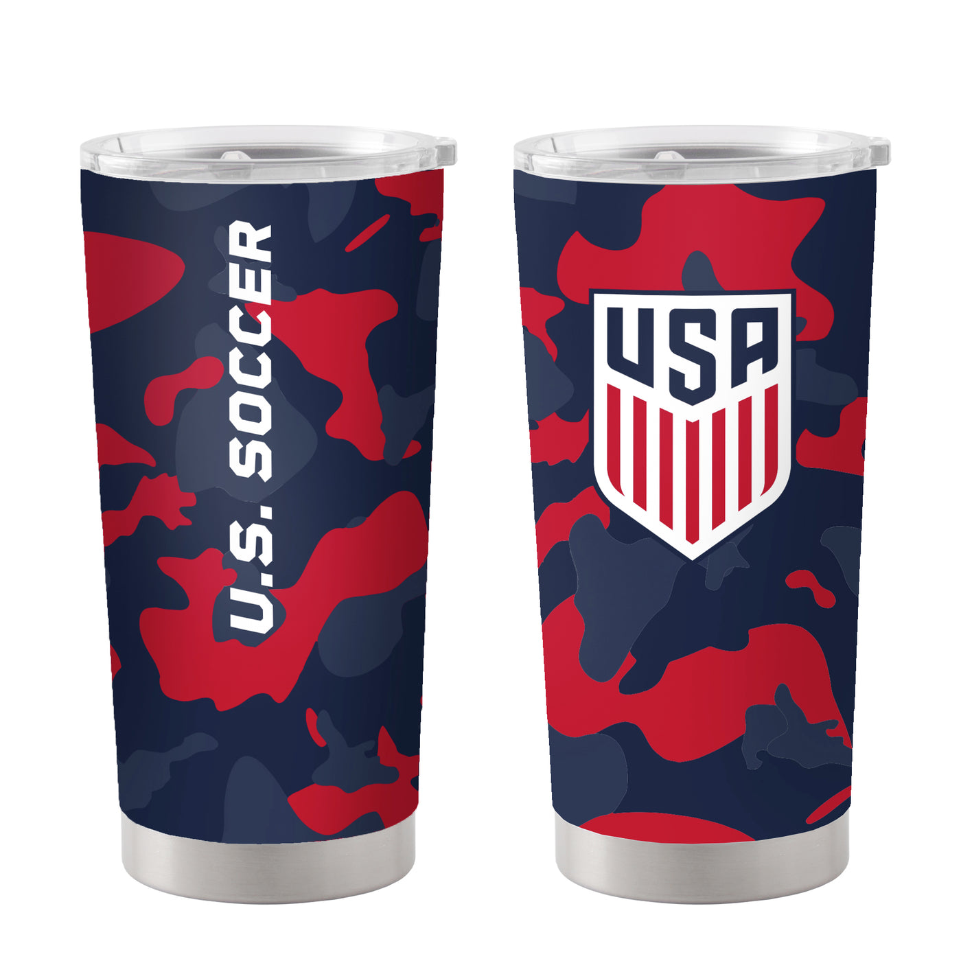 US Mens Soccer 20oz Camo Stainless Tumbler
