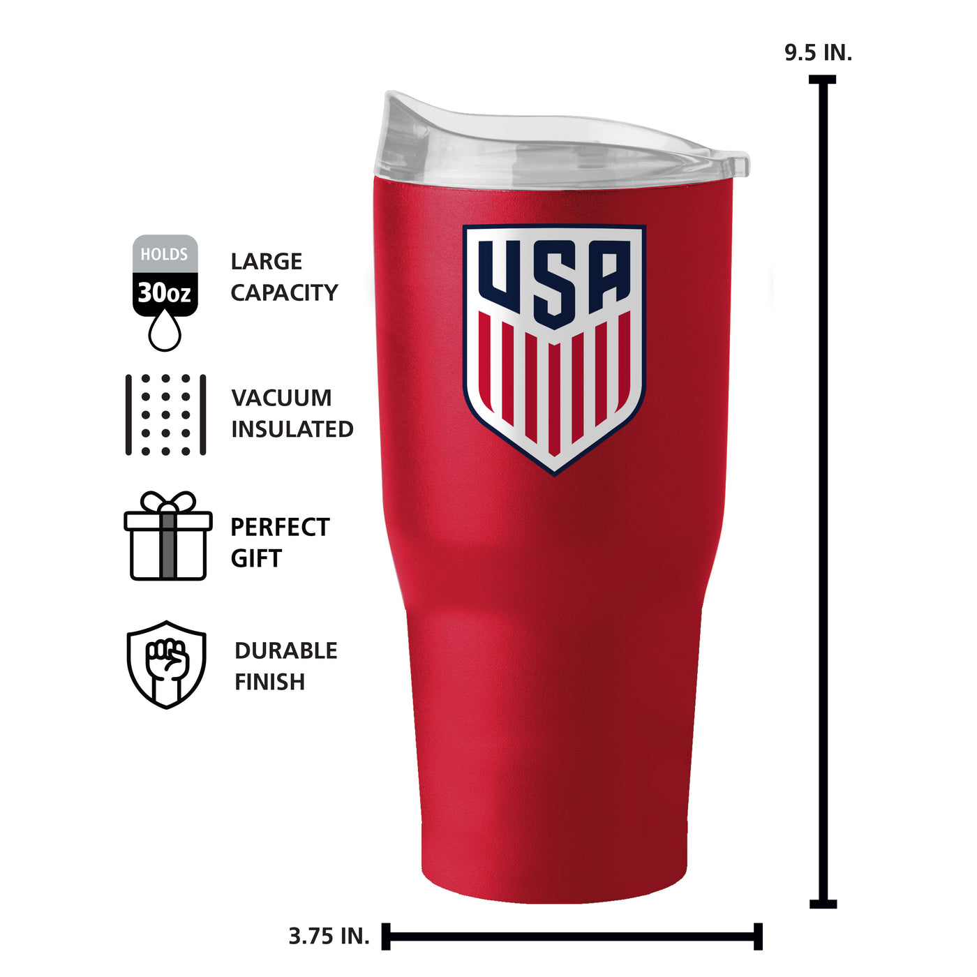 U.S. Mens Soccer 30oz Flipside Powder Coat Tumbler