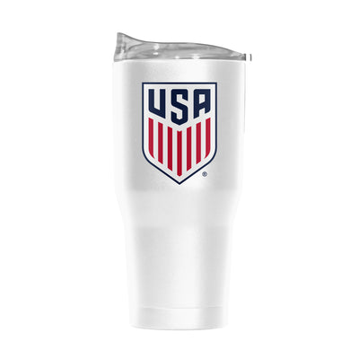 US Mens Soccer 30oz Swagger White Powder Coat Tumbler - Logo Brands