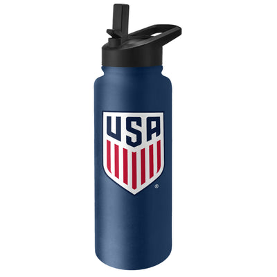 US Mens Soccer 34oz Logo Quencher Bottle - Logo Brands