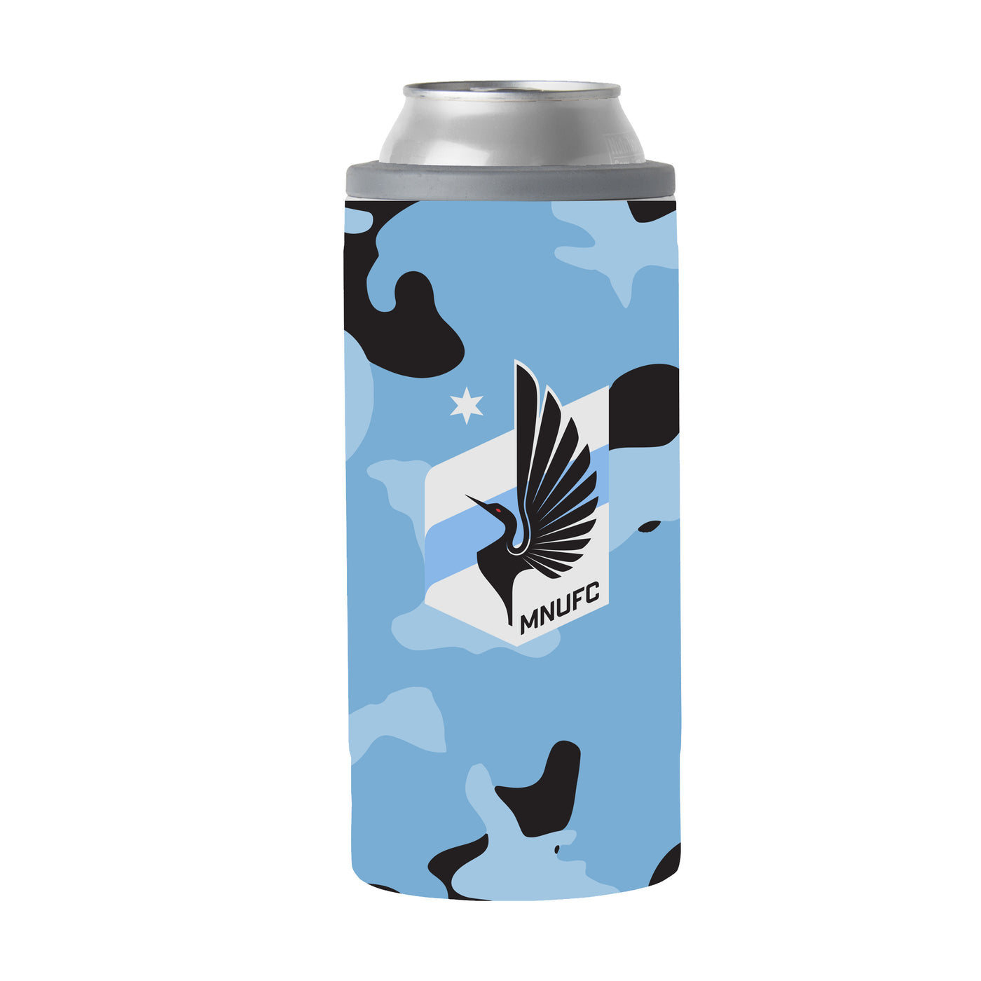 Minnesota United 12oz Camo Slim Can Coolie - Logo Brands