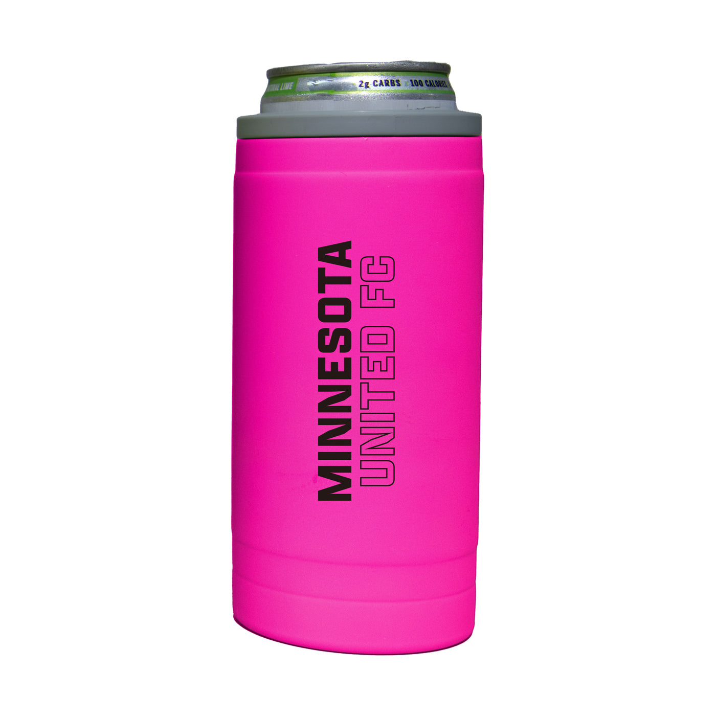 Minnesota United 12oz Electric Stacked Soft Touch Slim Coolie