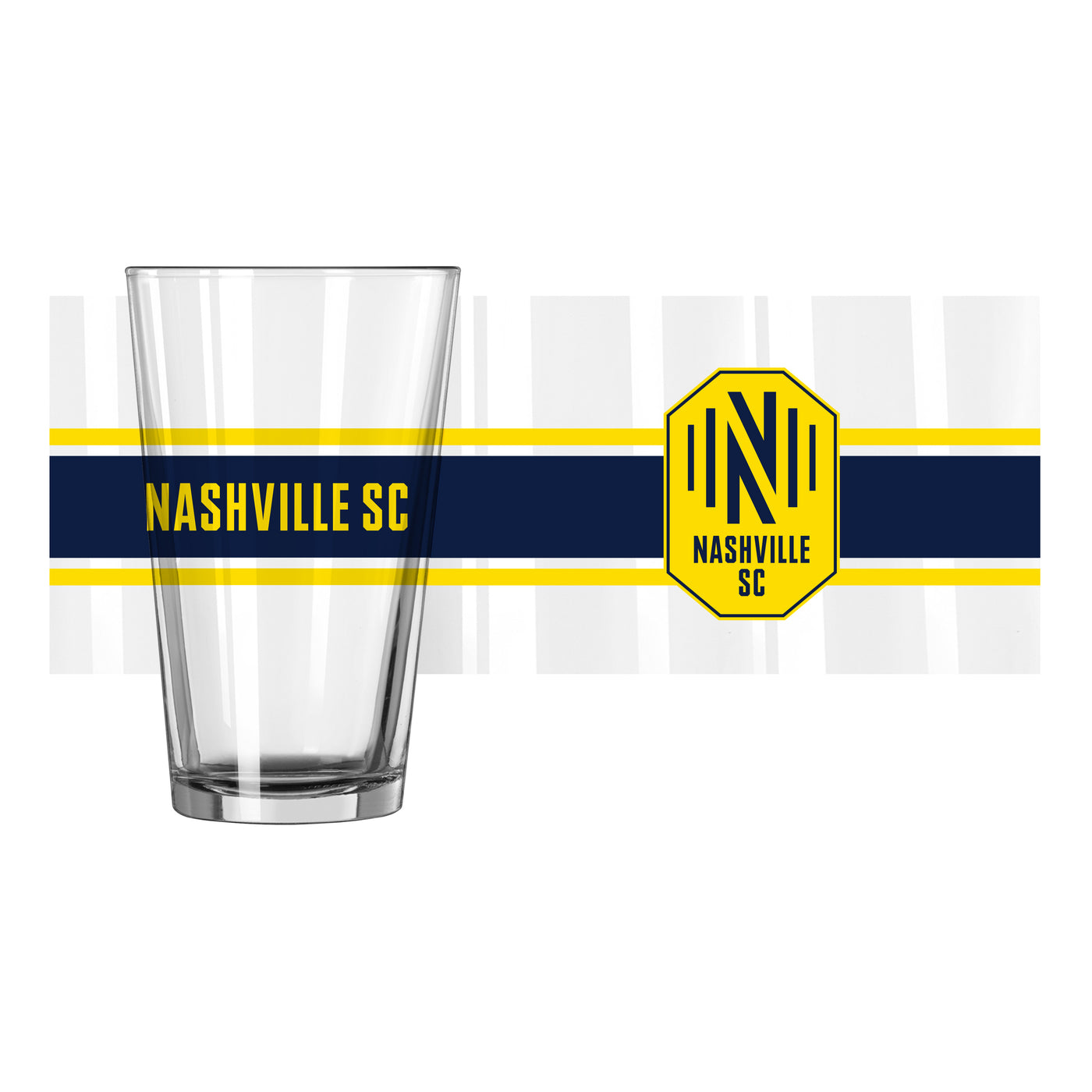 Nashville SC 16oz Stripe Pint Glass