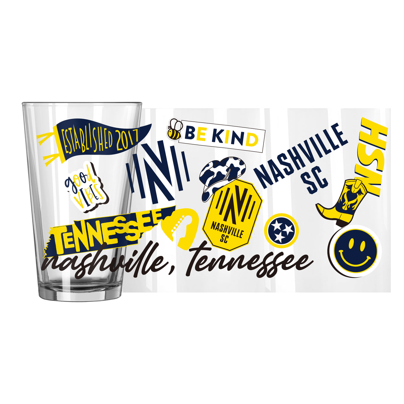 Nashville SC 16oz Native Pint Glass