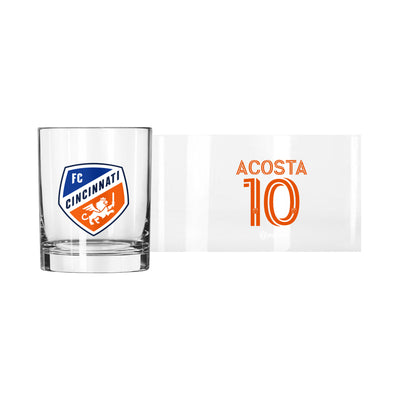 FC Cincinnati Luciano Acosta 14oz Rocks Glass