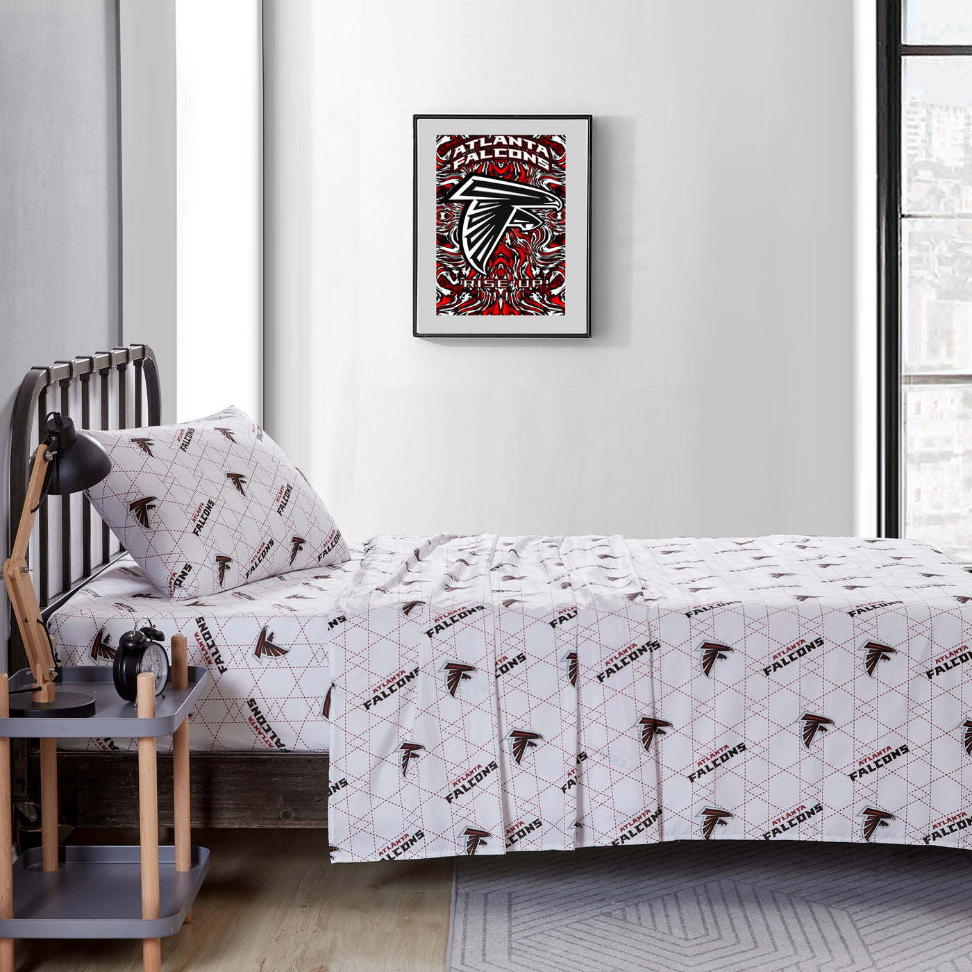 Atlanta Falcons Command Sheet Set Twin - Logo Brands