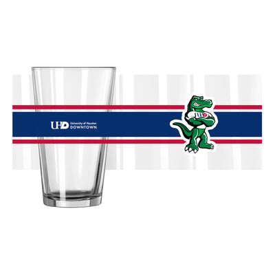 Houston Downtown 16oz Stripe Pint Glass