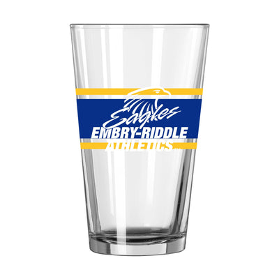 Embry-Riddle Aeronautical - Daytona 16oz Stripe Pint Glass - Logo Brands