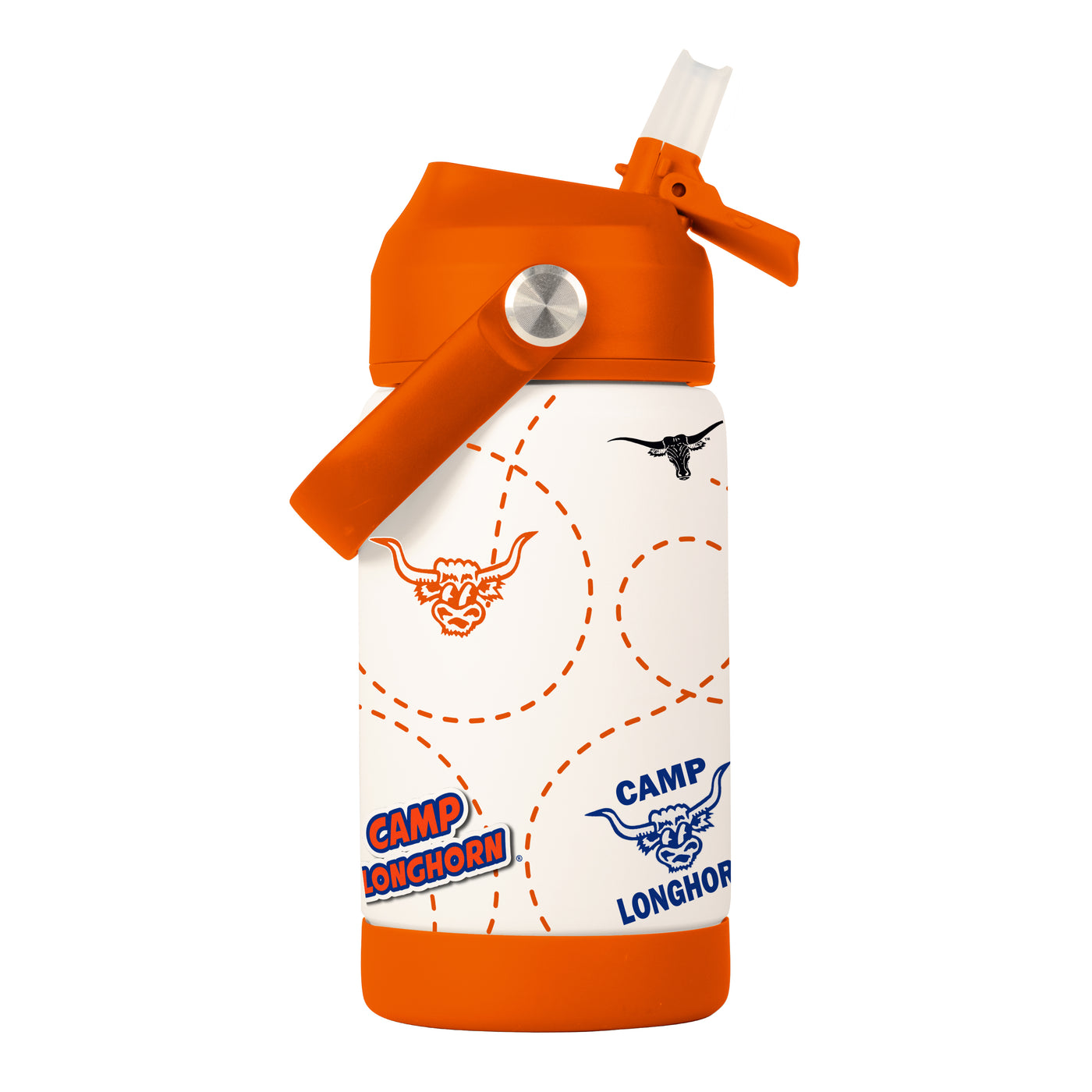 Camp Longhorn 12oz SS Kids Bottle
