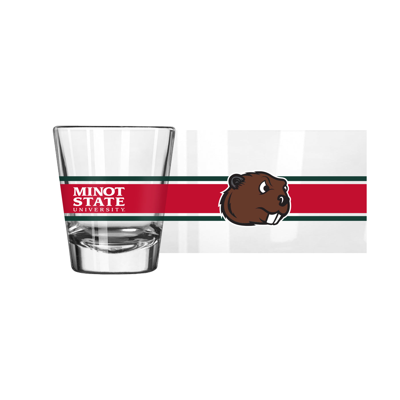 Minot State 2oz Stripe Shot Glass