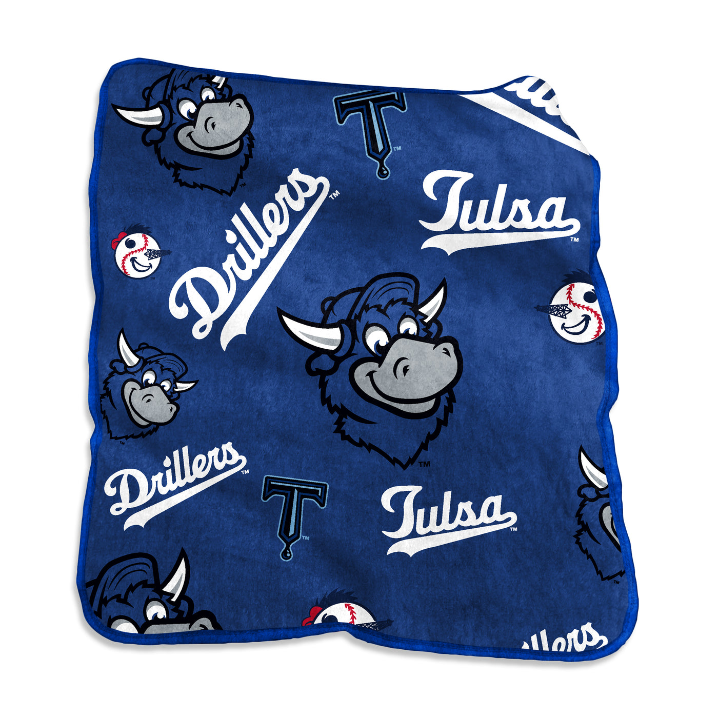 Tulsa Drillers Raschel Throw