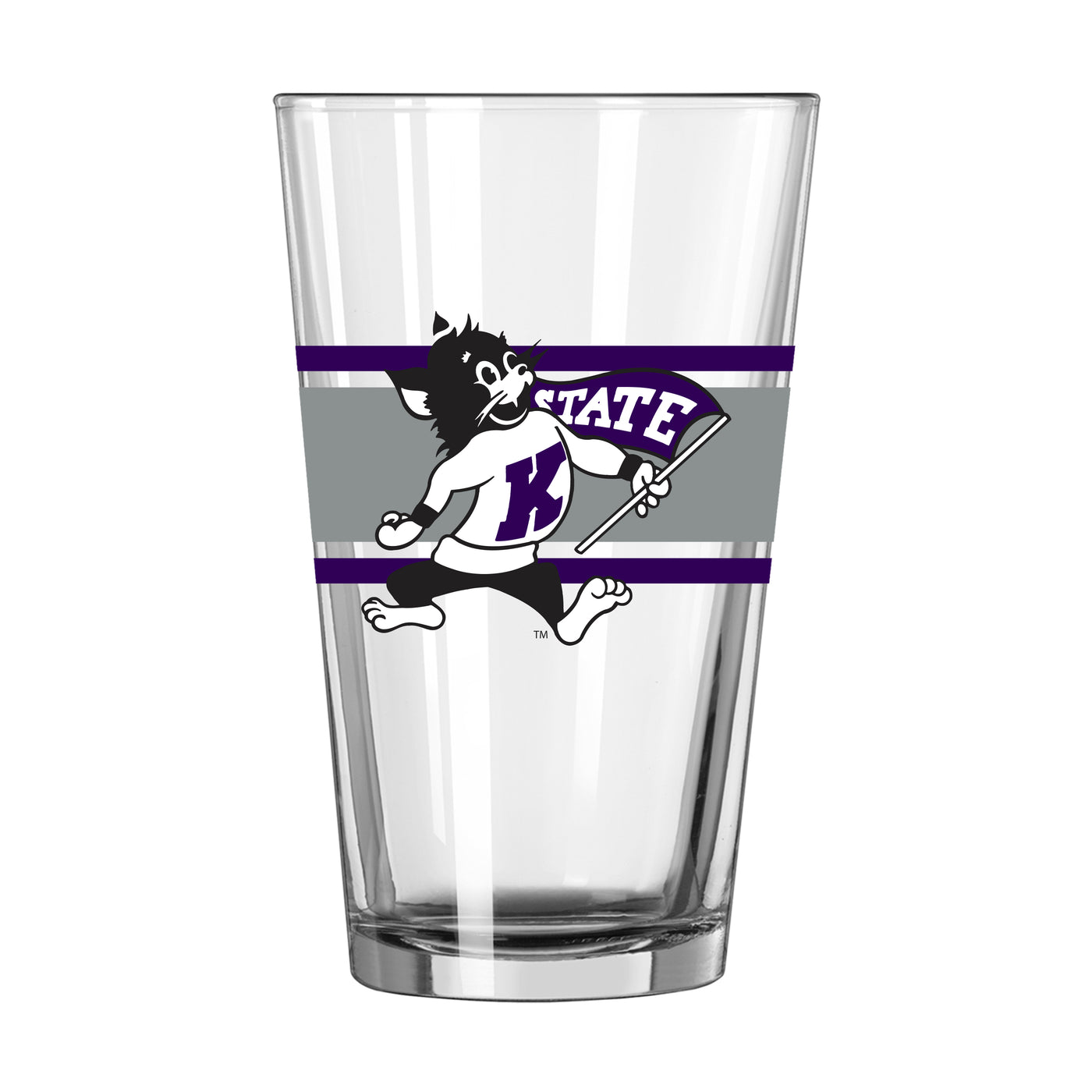 Kansas State Willie 16oz Stripe Pint Glass