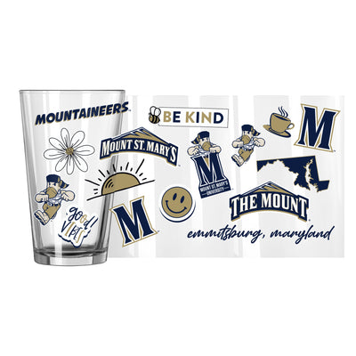 Mount St. Marys University 16oz Native Pint Glass
