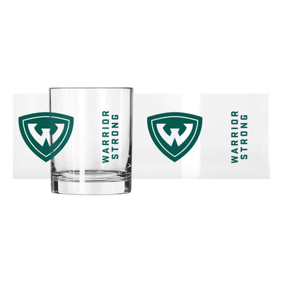 Wayne State 14oz Gameday Rocks Glass