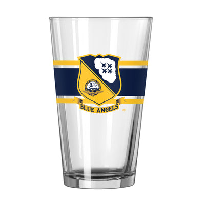 Navy Blue Angels 16oz Stripe Pint Glass
