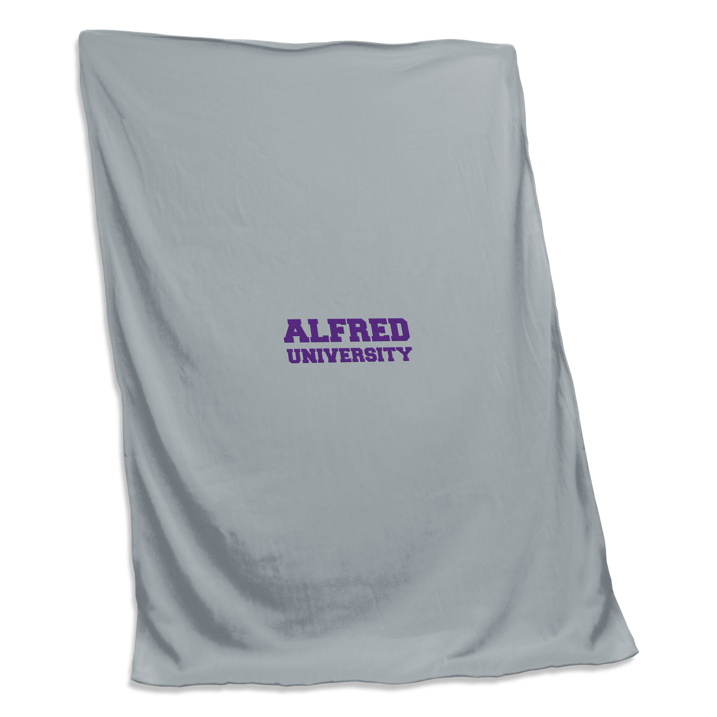 Alfred University Gray Block Letter Sweatshirt Blanket (Screened)