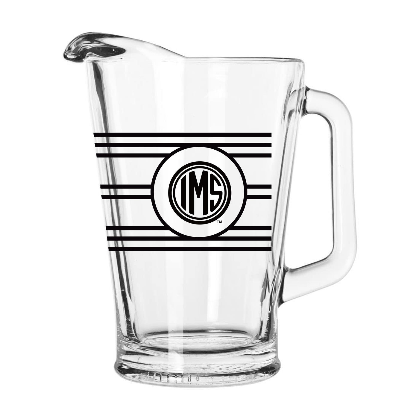Indy Speedway 60oz Multi Stripe Glass Pitcher