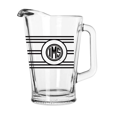 Indy Speedway 60oz Multi Stripe Glass Pitcher
