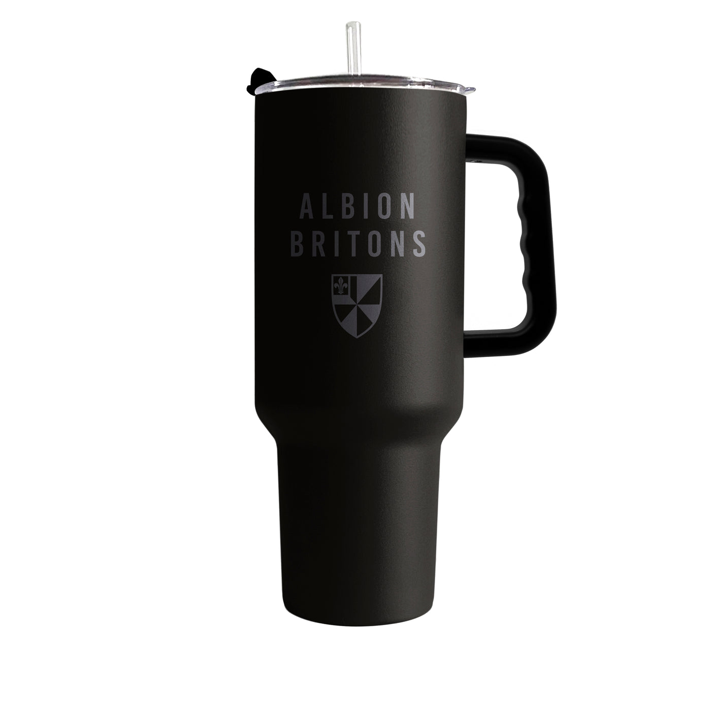 Albion College 40oz Black Tonal Powder Coat Tumbler