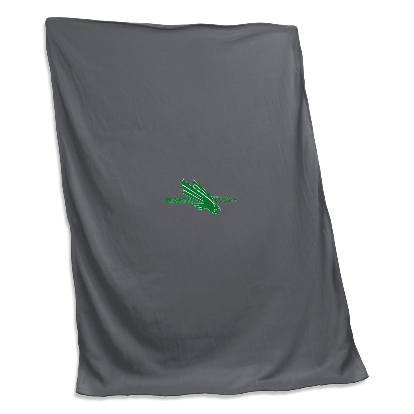 North Texas Word Mark Charcoal Sweatshirt Blanket (Screened)