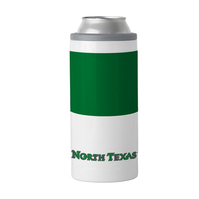 North Texas 12oz Colorblock Slim Can Coolie - Logo Brands