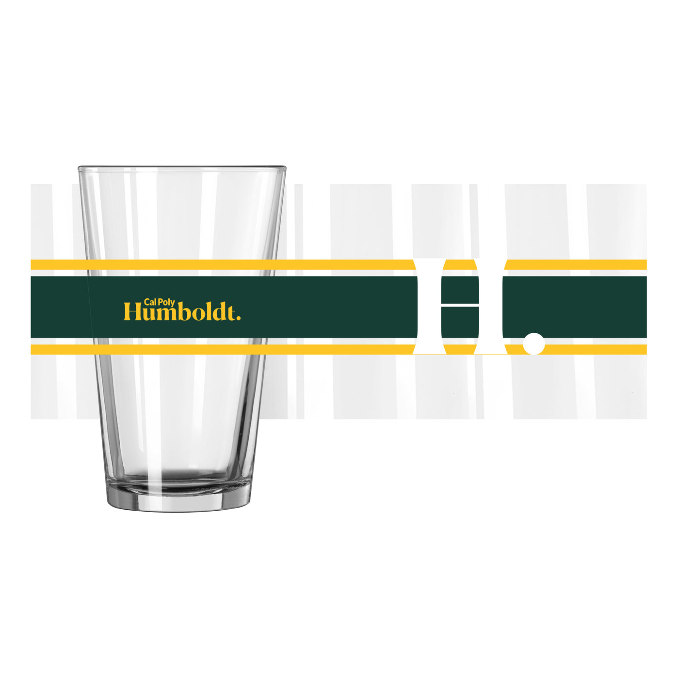 Humboldt State 16oz Stripe Pint Glass