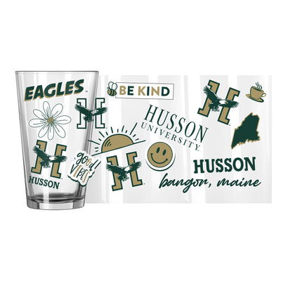 Husson University 16oz Native Pint Glass