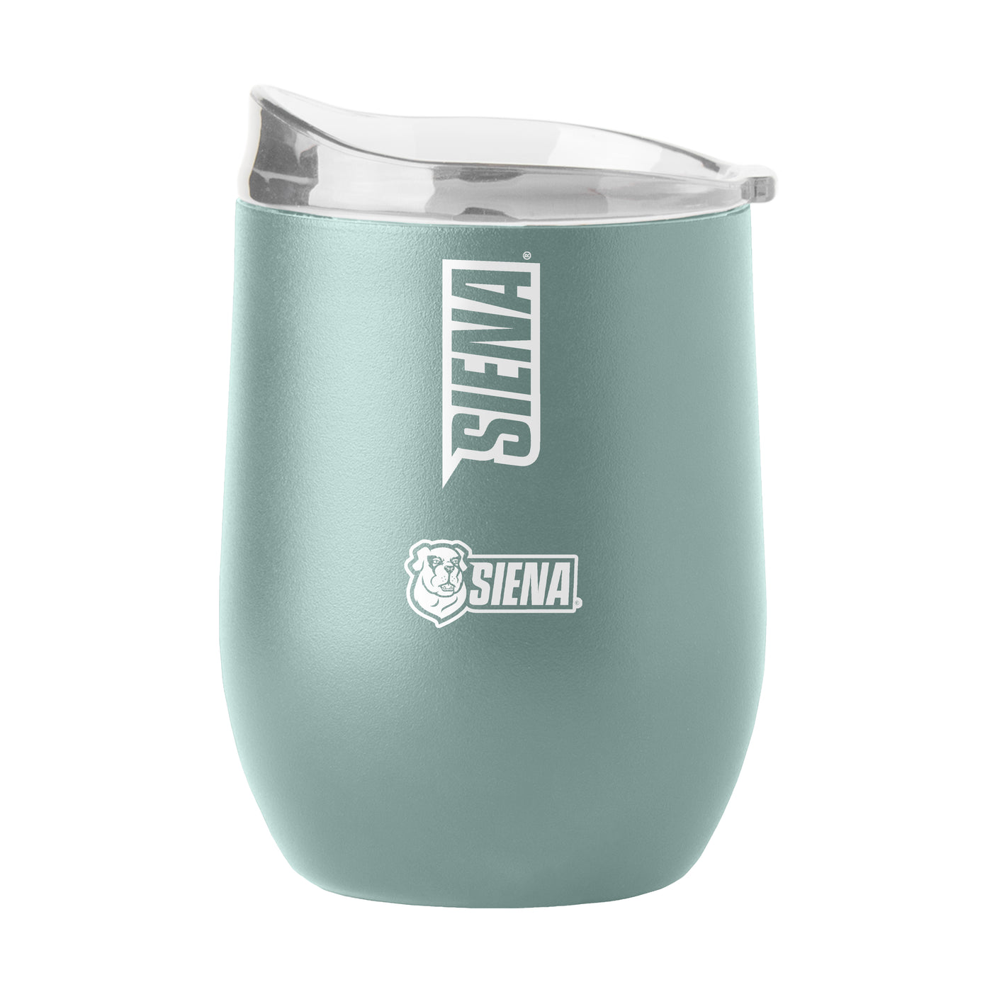 Siena College 16oz Cove Vertical Powder Coat Curved Bev - Logo Brands