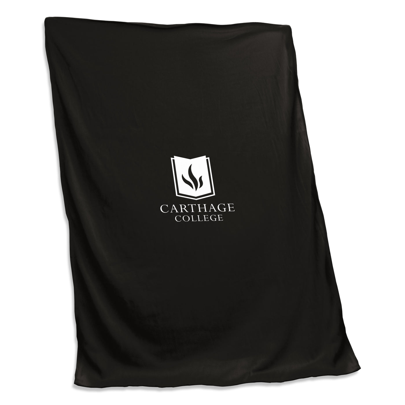 Carthage College Black Screened Sweatshirt Blanket - Logo Brands