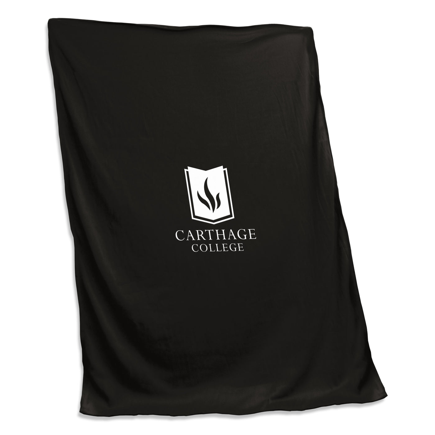 Carthage College Black Sweatshirt Blanket (Screened)