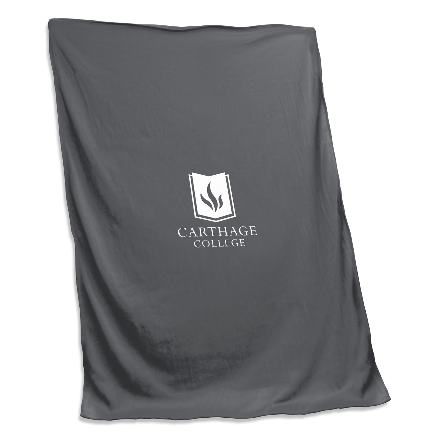 Carthage College Charcoal Sweatshirt Blanket (Screened)