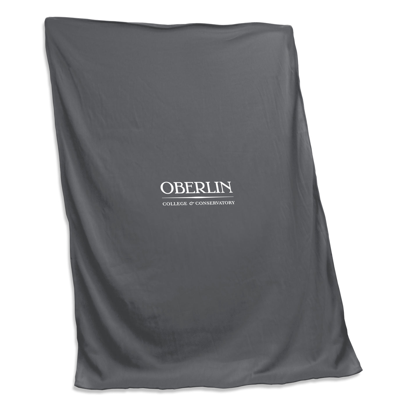 Oberlin College Charcoal Sweatshirt Blanket (Screened)