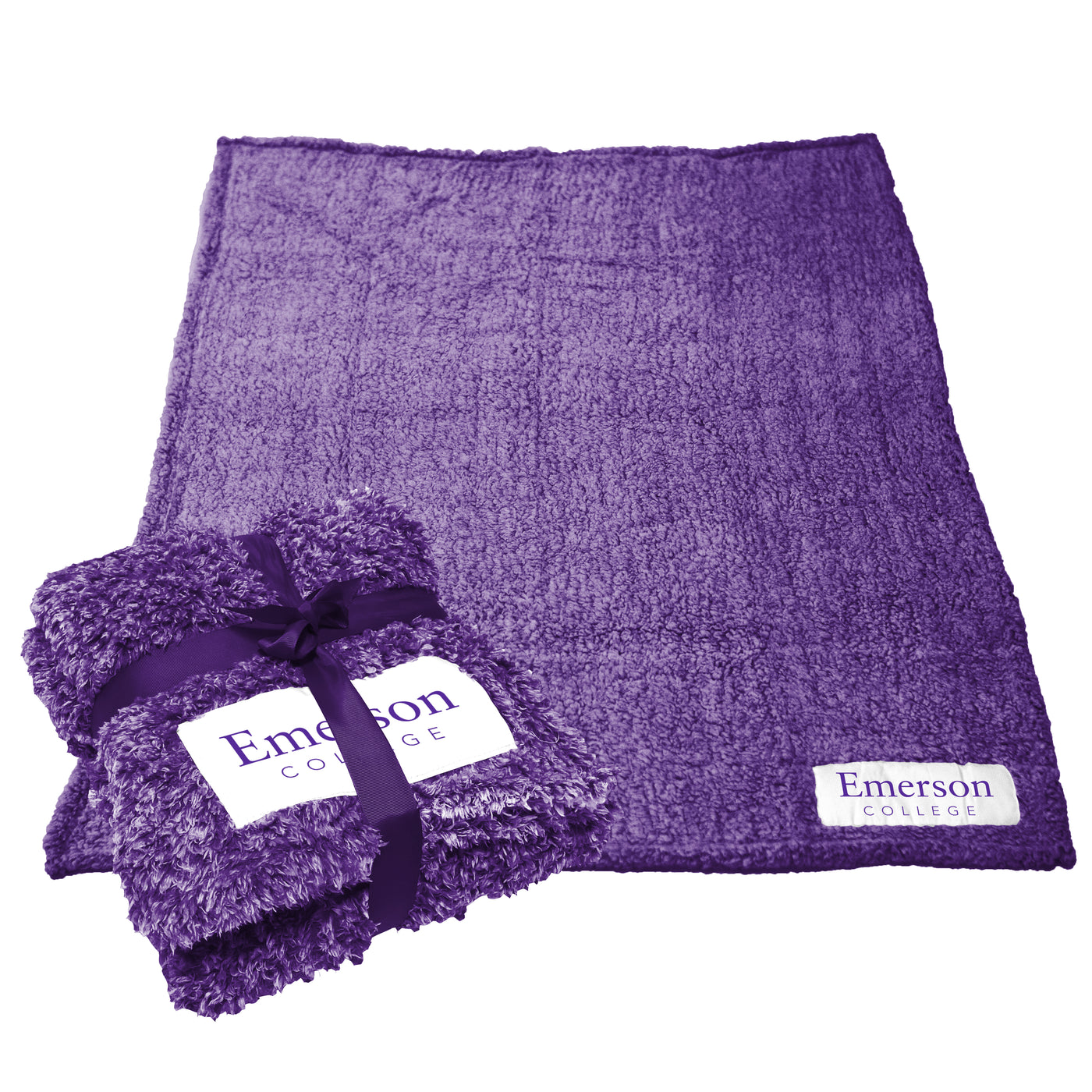 Emerson College Purple Color Frosty Fleece