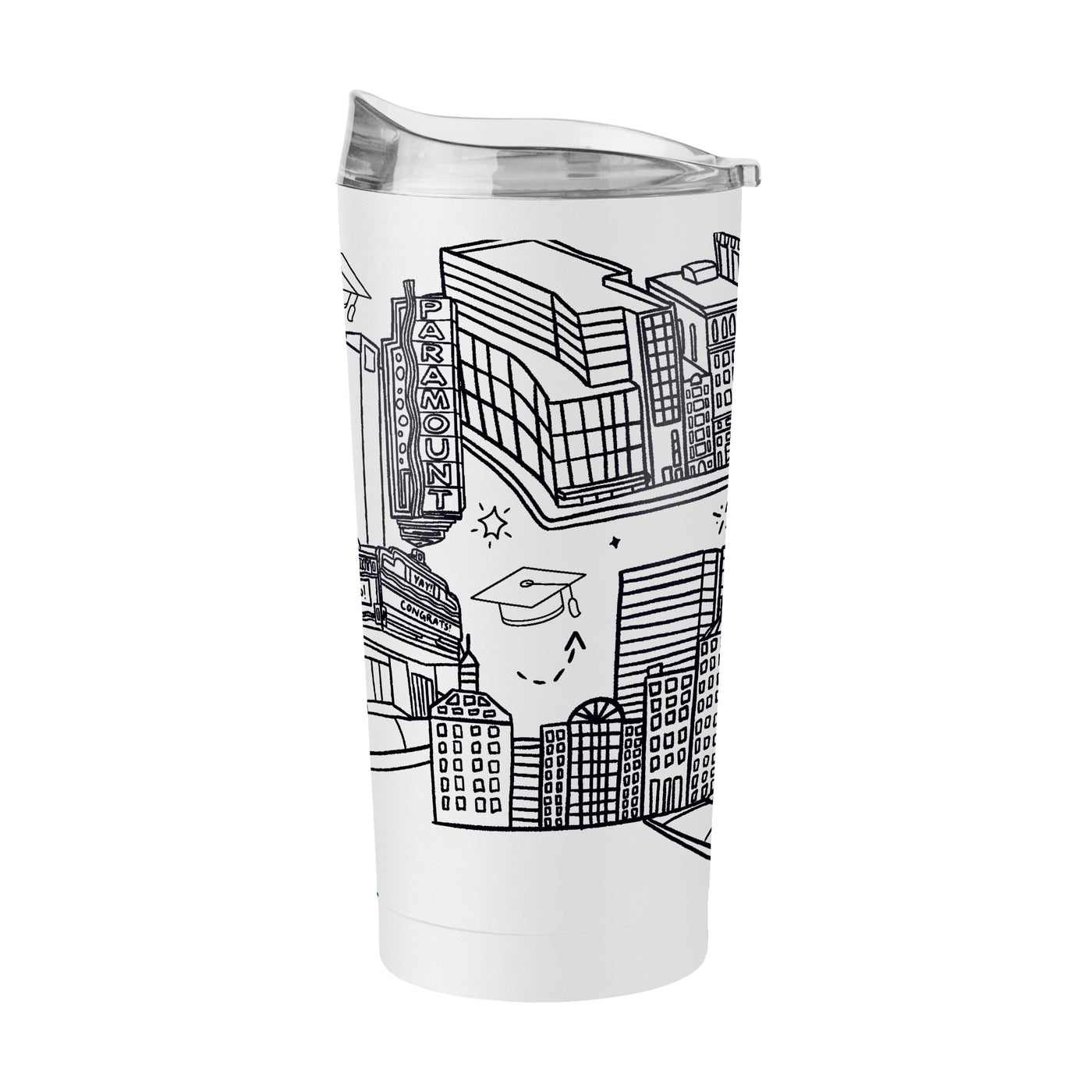 Emerson College City Street 20oz Powder Coat Tumbler