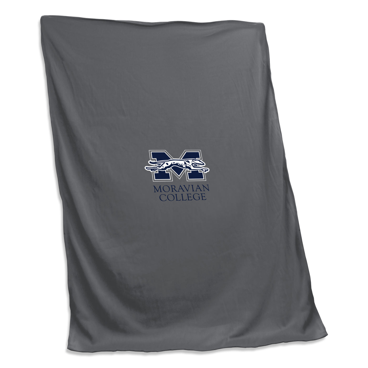 Moravian University Charcoal Sweatshirt Blanket (Screened)