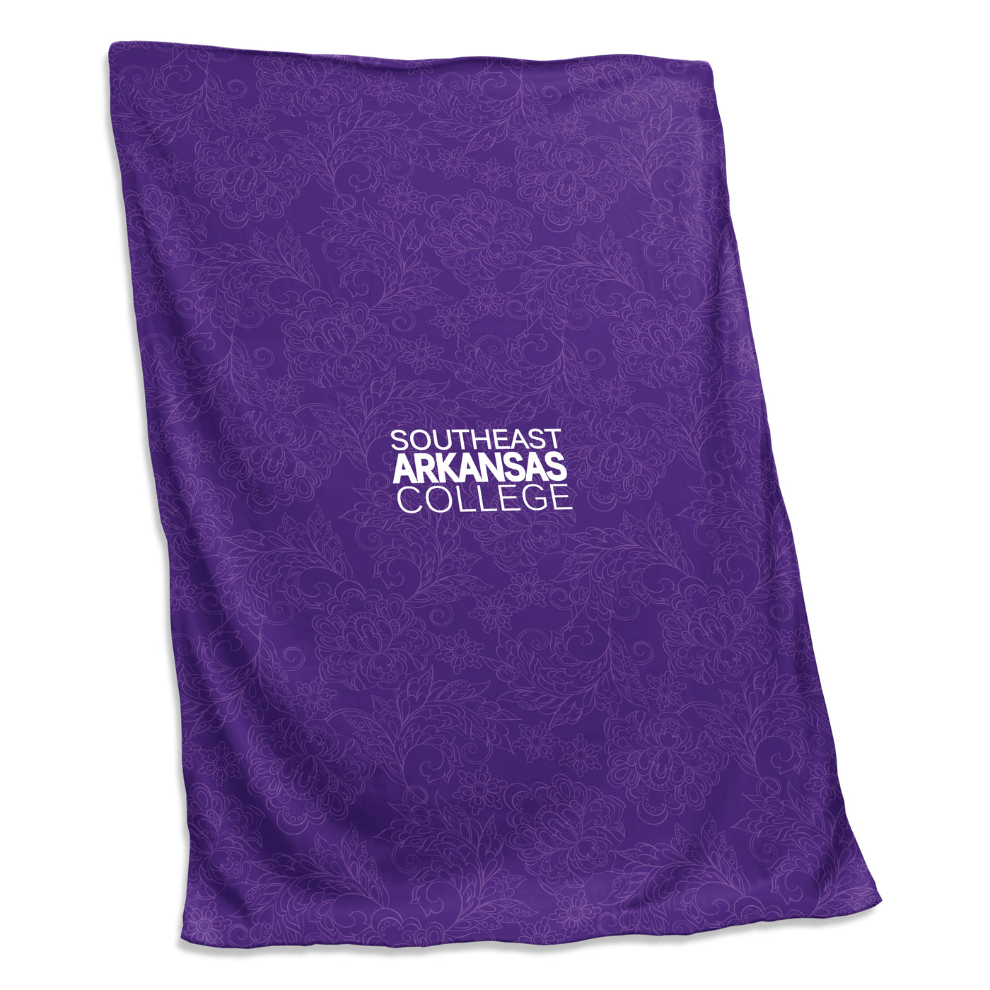Southeast Arkansas Purple Paisley Sweatshirt Blanket (Screened)
