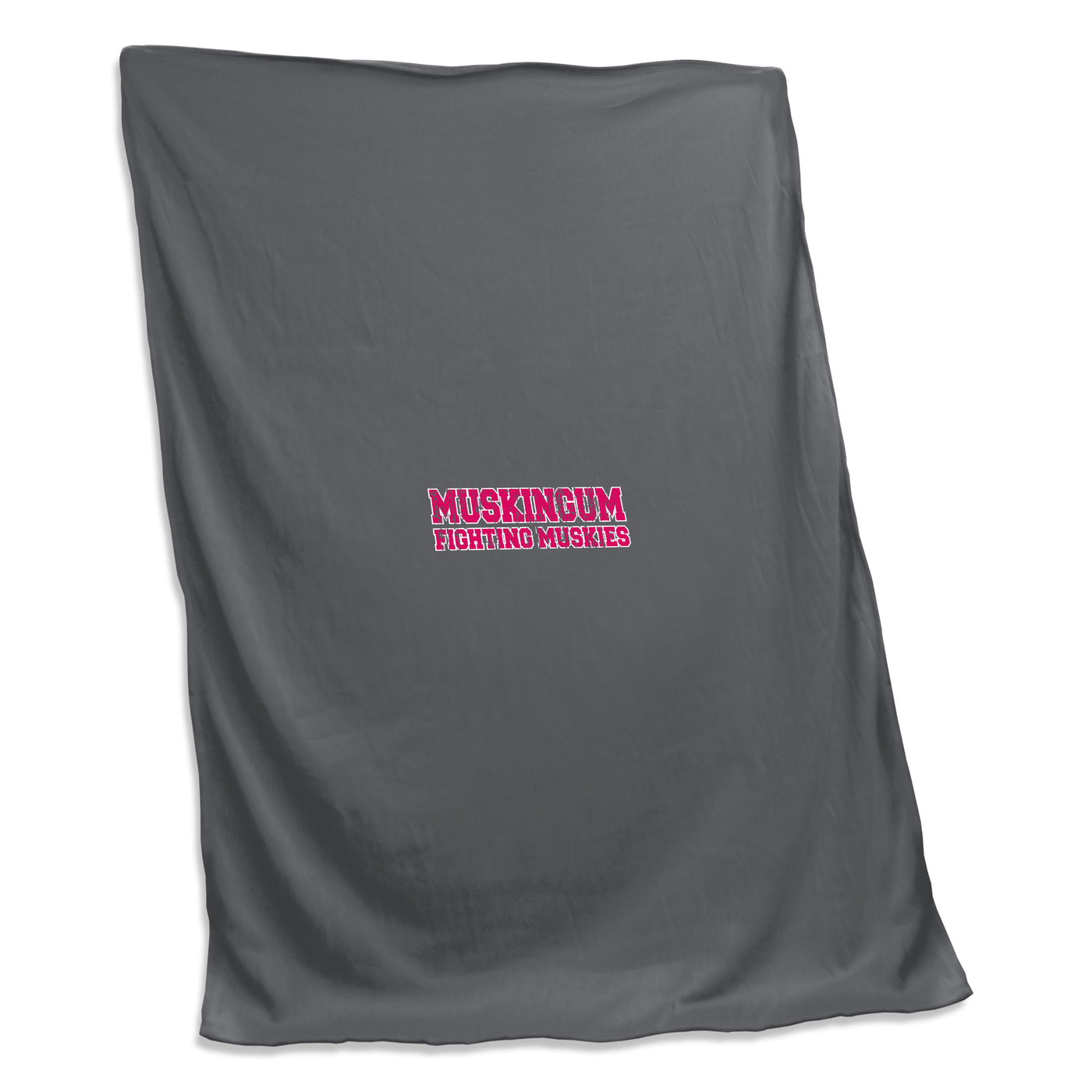 Muskingum Charcoal Sweatshirt Blanket (Screened)