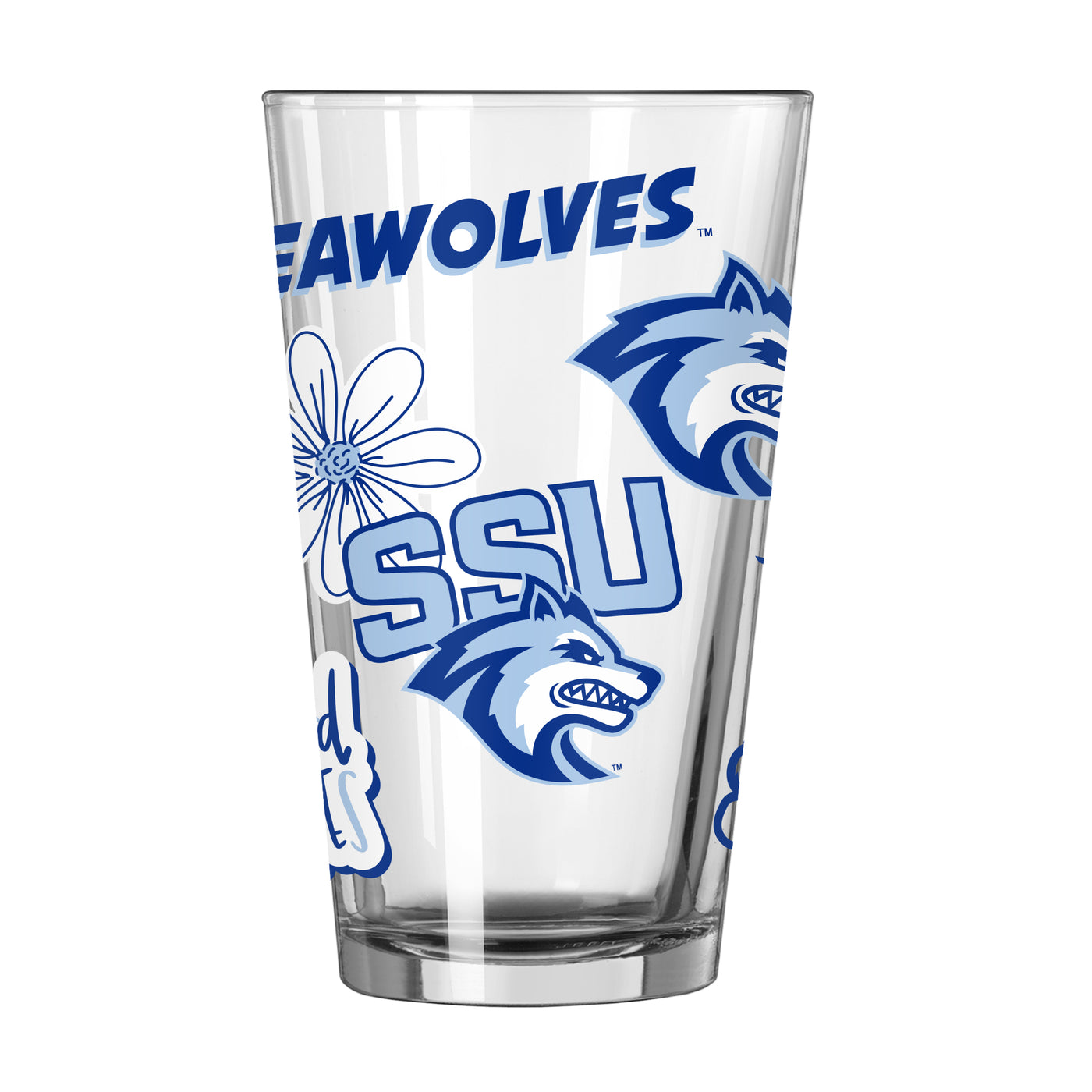 Sonoma State University 16oz Native Pint Glass