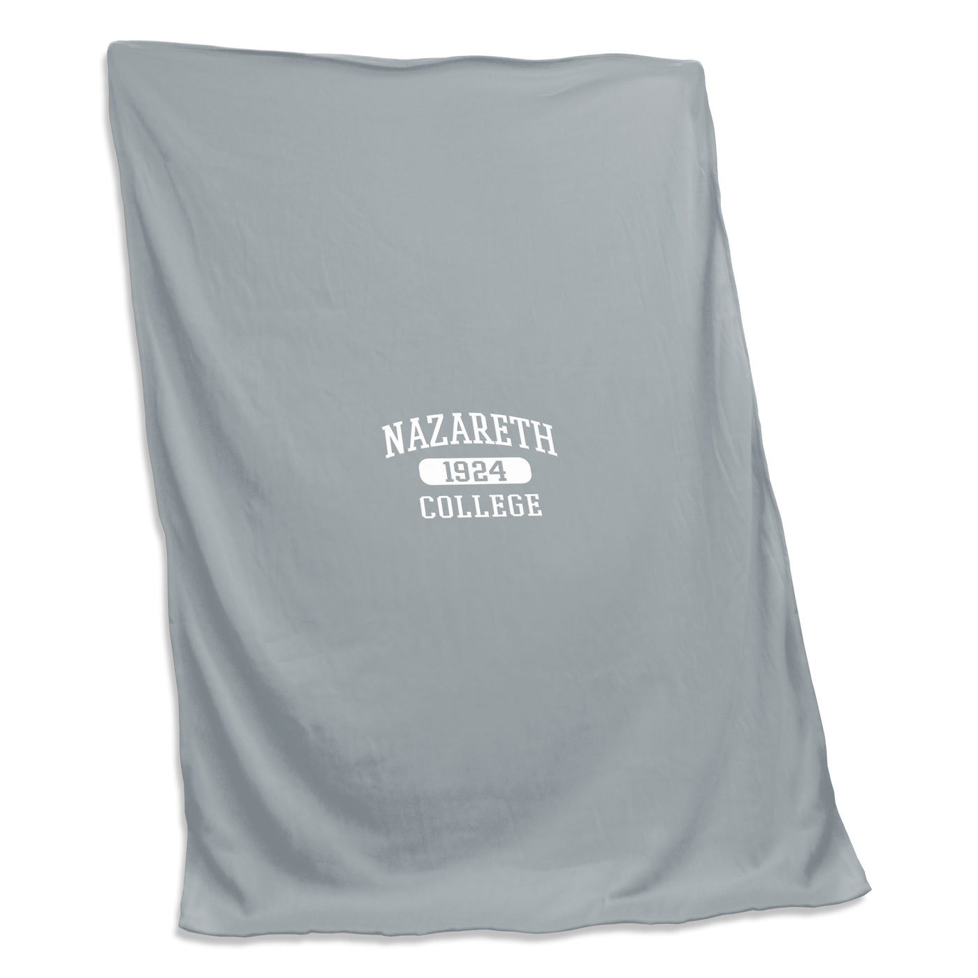 Nazareth College of Rochester Gray Sweatshirt Blanket (Screened)
