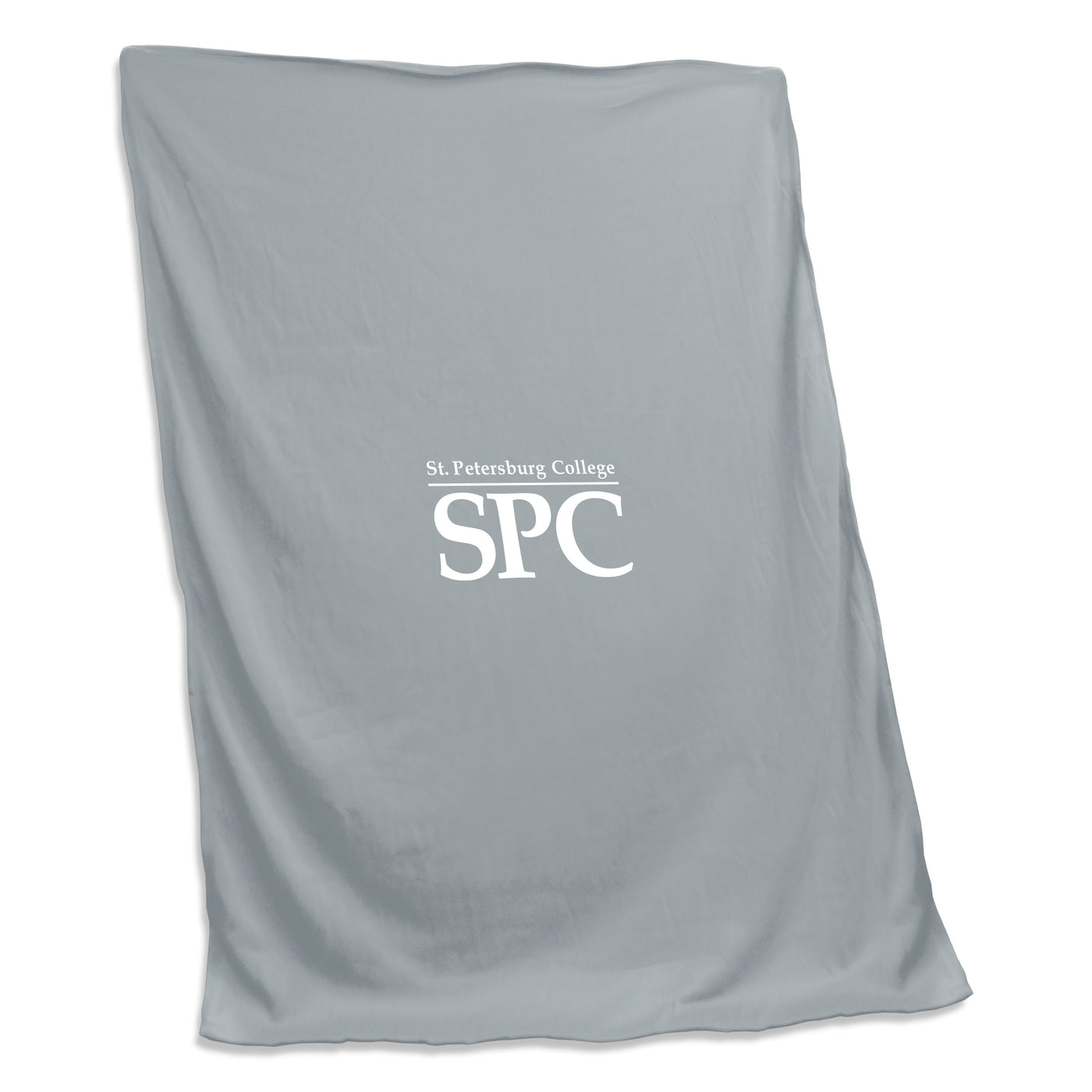 St Petersburg College Gray Sweatshirt Blanket (Screened)