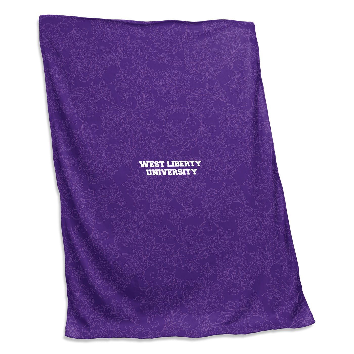West Liberty Purple Paisley Sweatshirt Blanket (Screened)