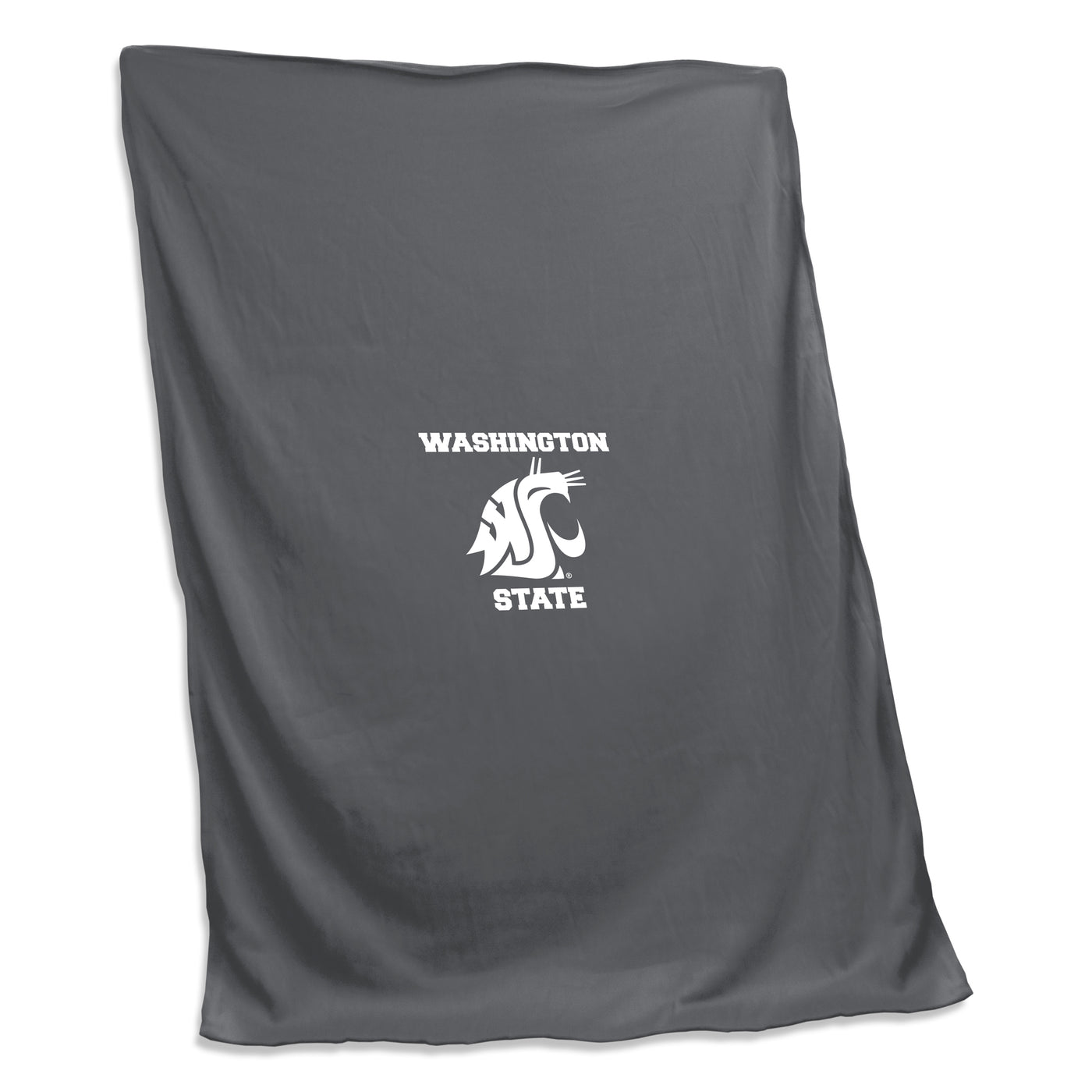 WA State Wash/ Mascot/ State Charcoal Sweatshirt Blanket (Screened)