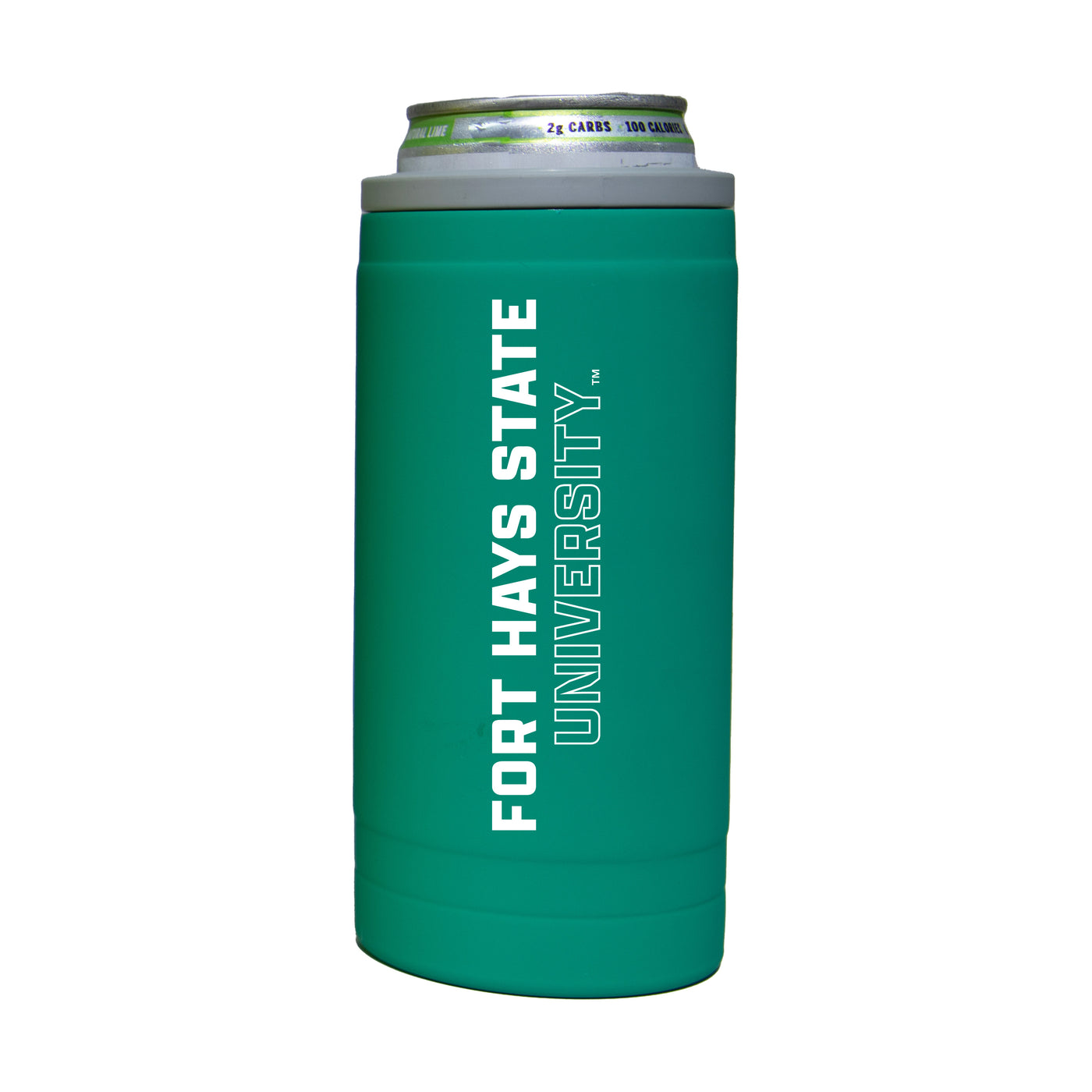 Fort Hays State 12oz Optic Stacked Soft Touch Slim Coolie