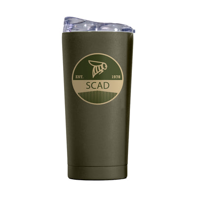Savannah College 20oz Olive Badge Powder Coat Tumbler