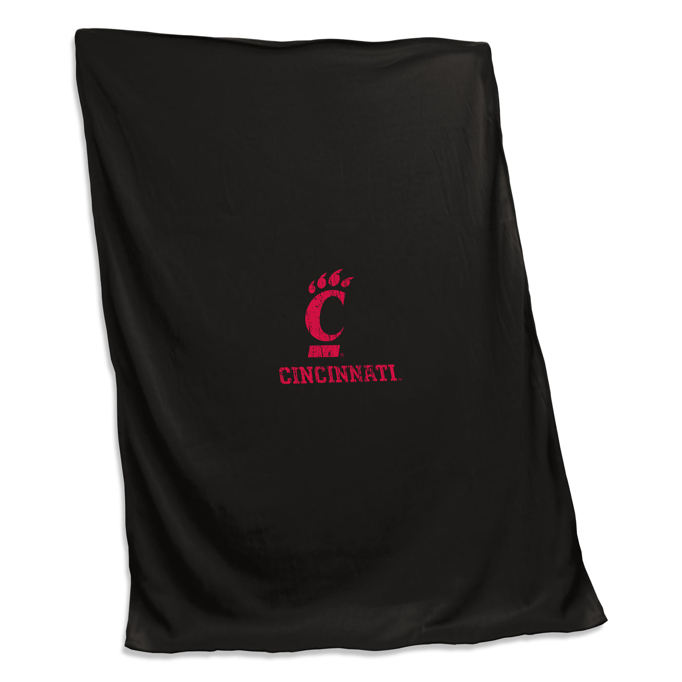 Cincinnati Black C-Paw Sweatshirt Blanket (Screened)