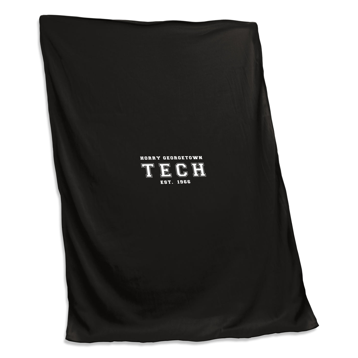 Horry-Georgetown Technical College Black Sweatshirt Blanket (Screened)